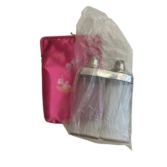 VINTAGE Pink Elephants Champagne Handpainted Satin Kisslock Liquor Purse Handbag - Picture 8 of 8